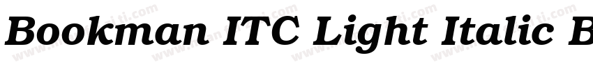 Bookman ITC Light Italic BT字体转换